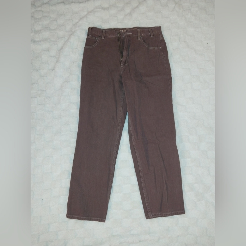 Vintage Denim Express Brown Straight Leg Jeans Classic Fit